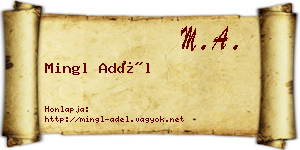 Mingl Adél névjegykártya